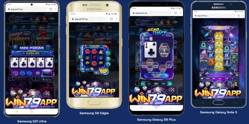 Giao diện app w79 trên các thiết bị di động Android