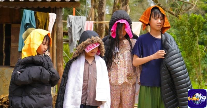 Hậu trường phim cùng các diễn viên nhí